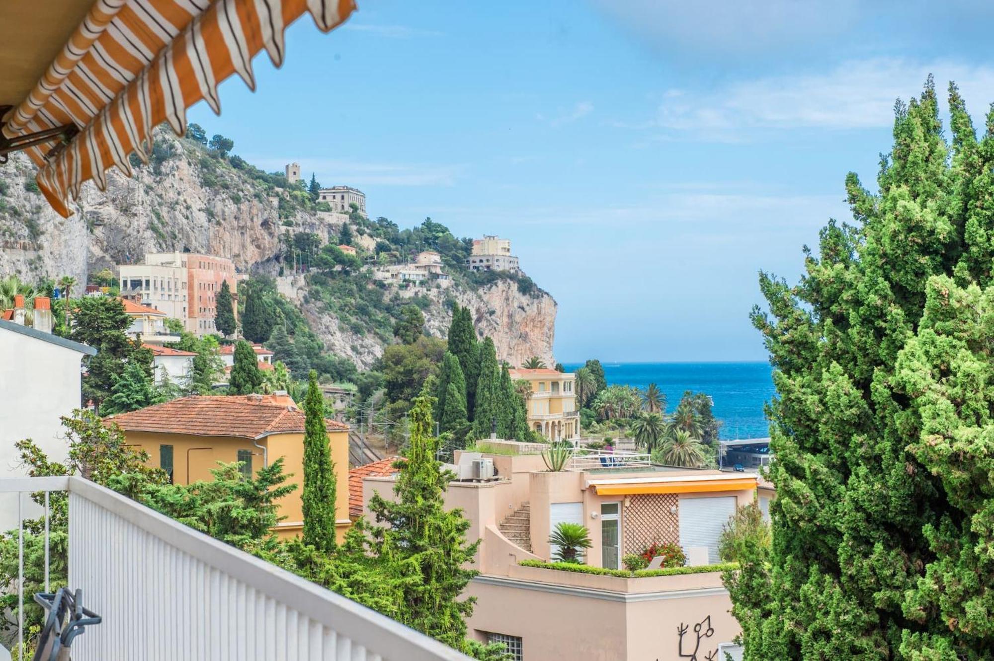 Vina Del Mare, Vue Mer, Terrasse Menton Exterior foto